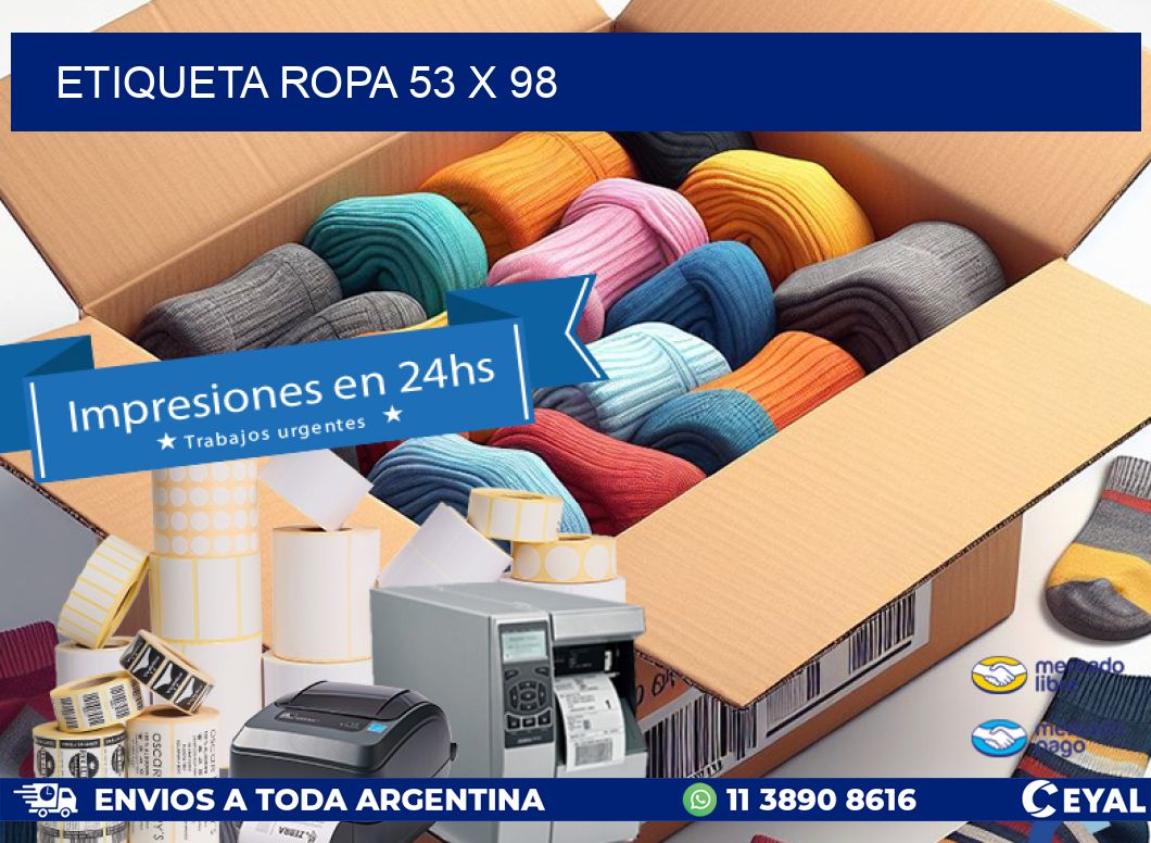 ETIQUETA ROPA 53 x 98