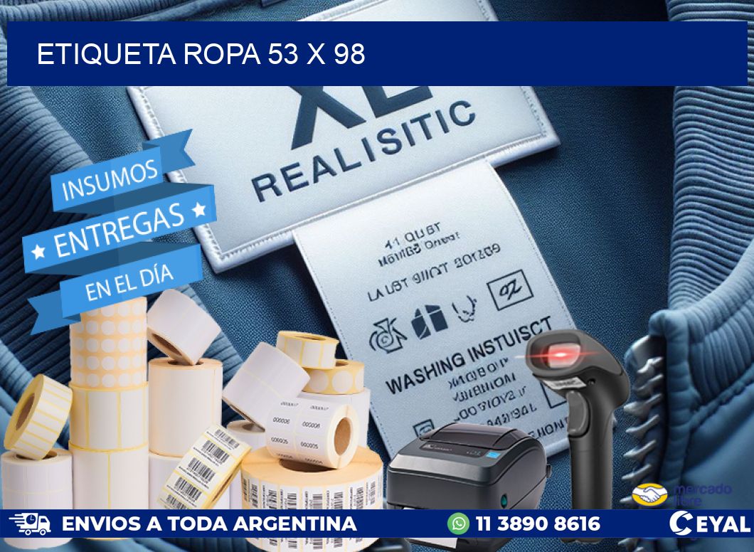 ETIQUETA ROPA 53 x 98