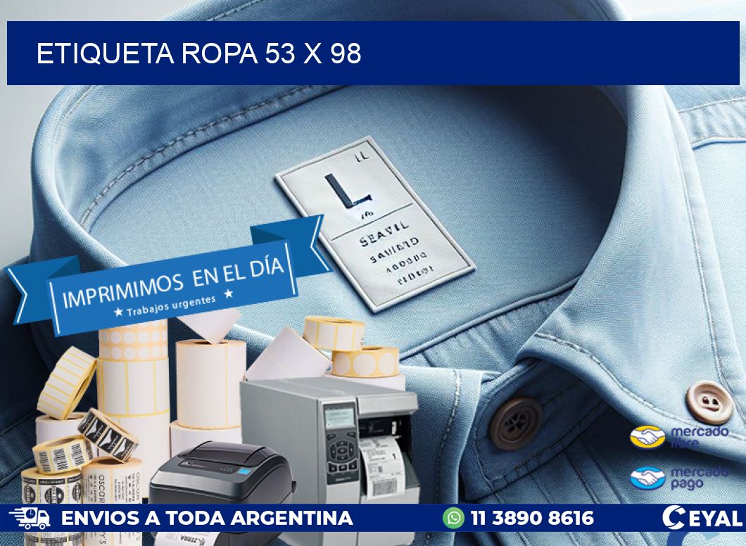 ETIQUETA ROPA 53 x 98