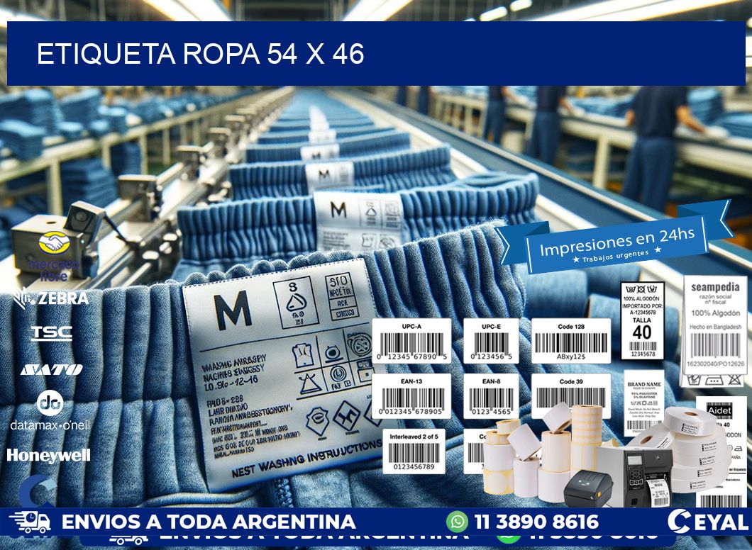 ETIQUETA ROPA 54 x 46