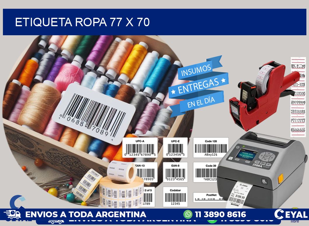ETIQUETA ROPA 77 x 70