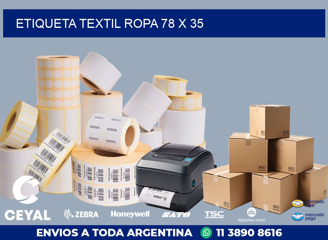 ETIQUETA TEXTIL ROPA 78 x 35