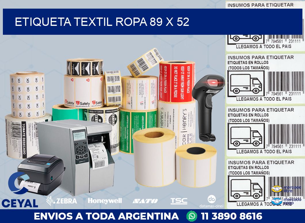 ETIQUETA TEXTIL ROPA 89 x 52
