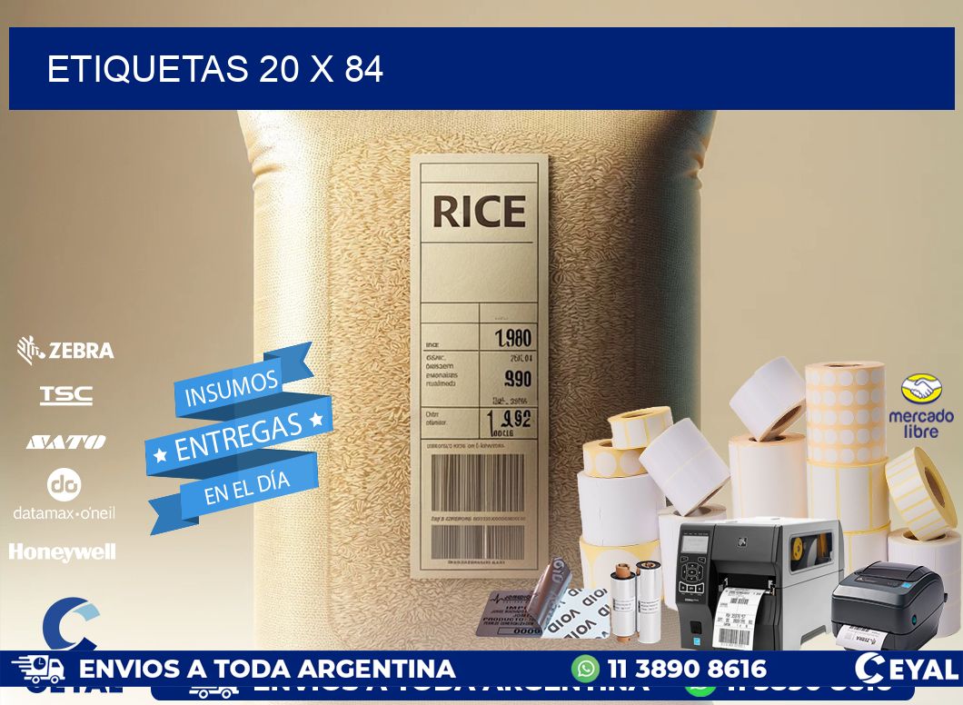 ETIQUETAS 20 x 84