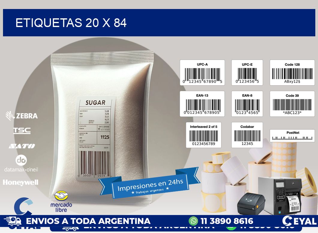 ETIQUETAS 20 x 84