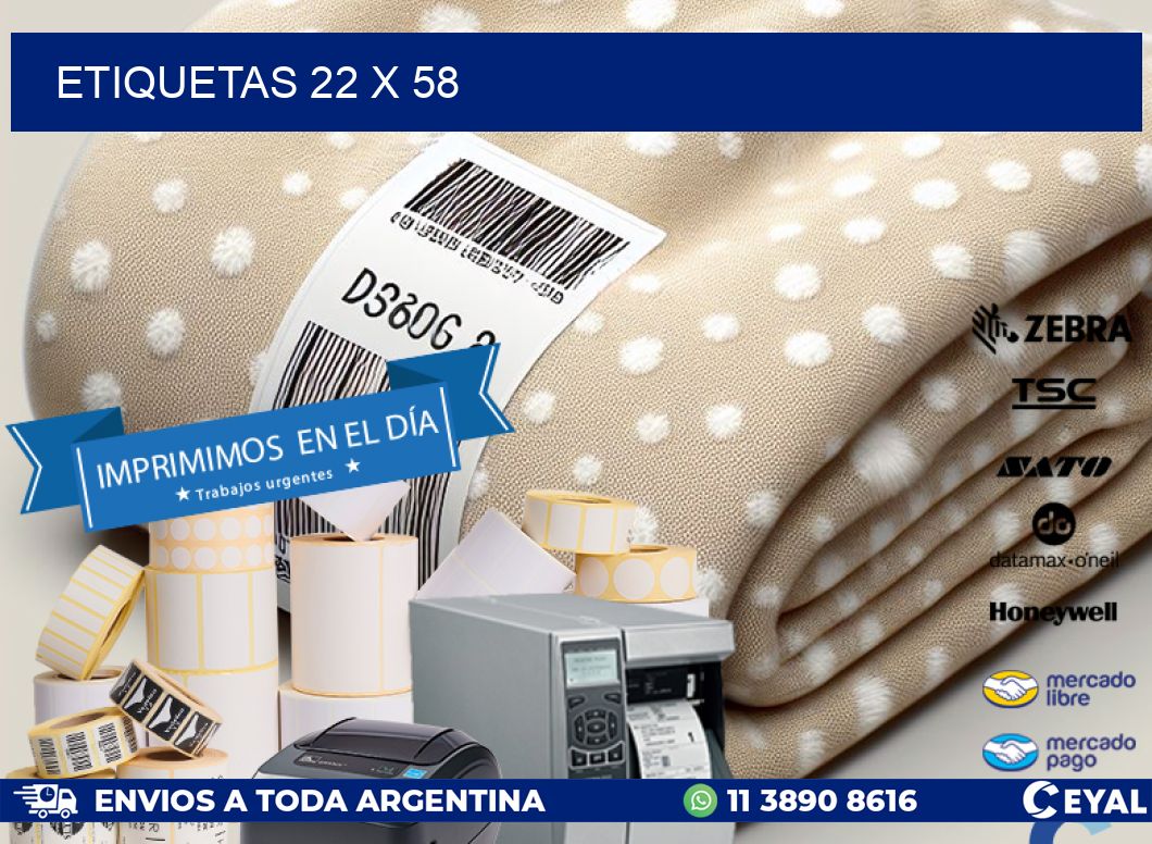 ETIQUETAS 22 x 58