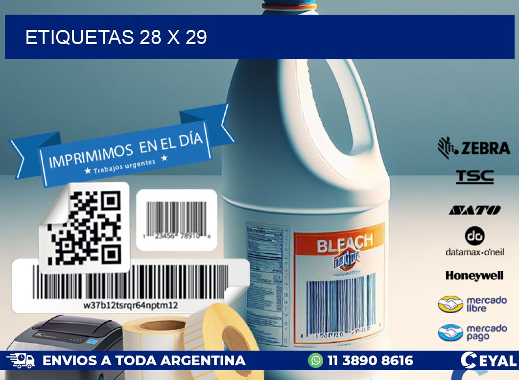 ETIQUETAS 28 x 29