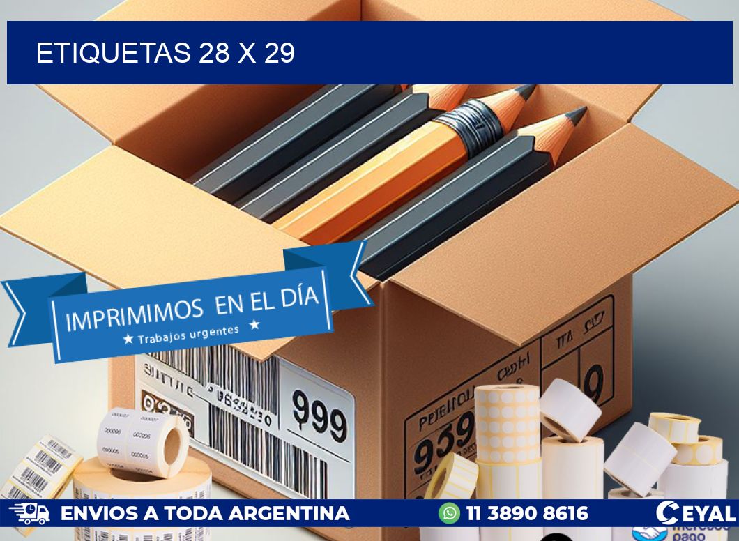 ETIQUETAS 28 x 29