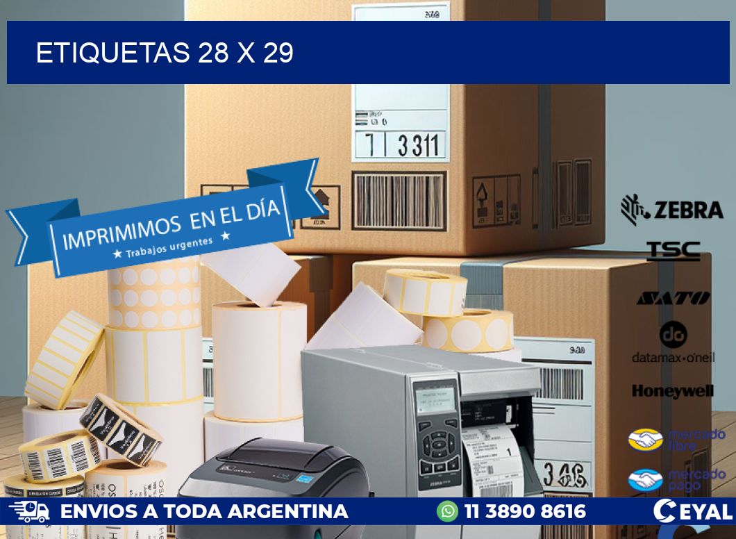 ETIQUETAS 28 x 29