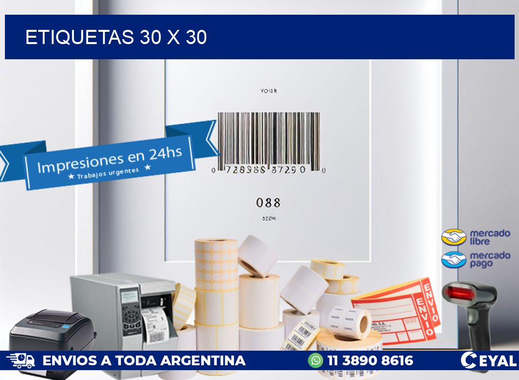 ETIQUETAS 30 x 30
