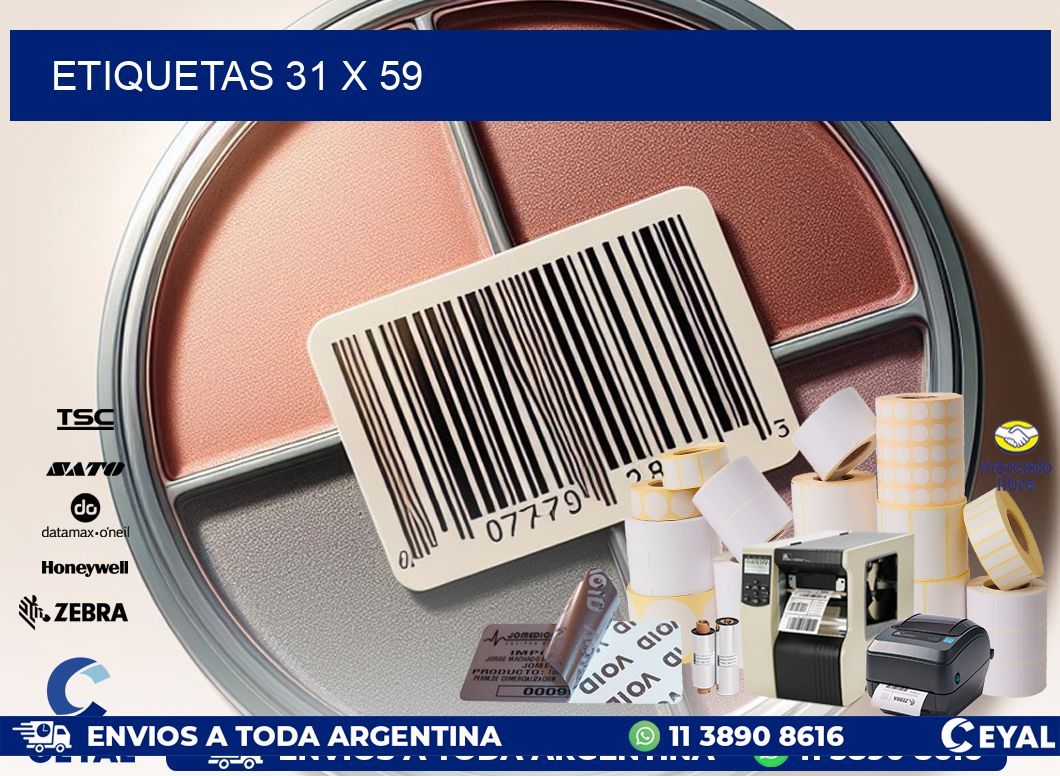 ETIQUETAS 31 x 59