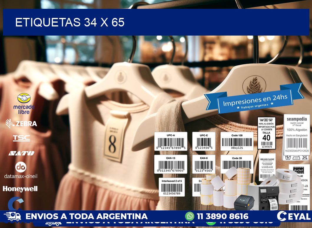 ETIQUETAS 34 x 65