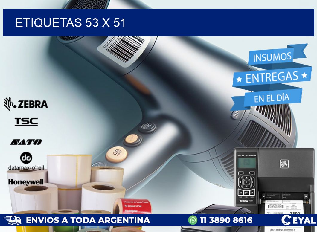 ETIQUETAS 53 x 51