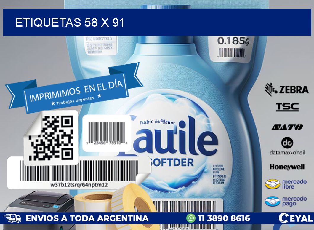 ETIQUETAS 58 x 91