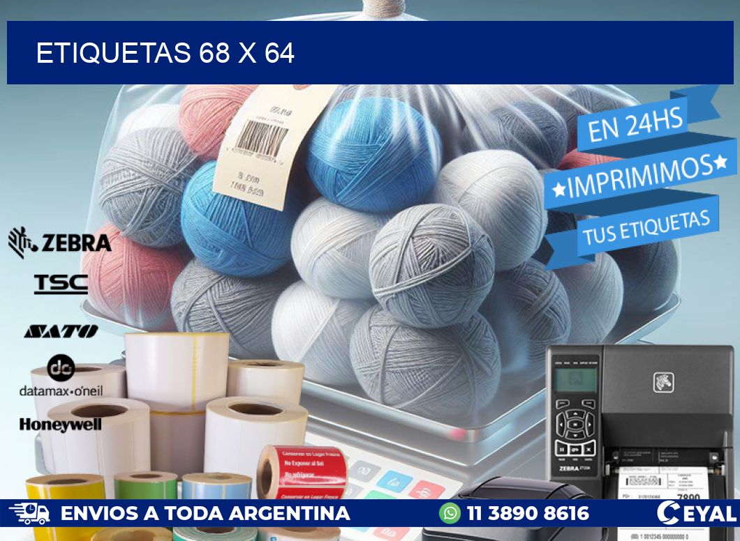 ETIQUETAS 68 x 64
