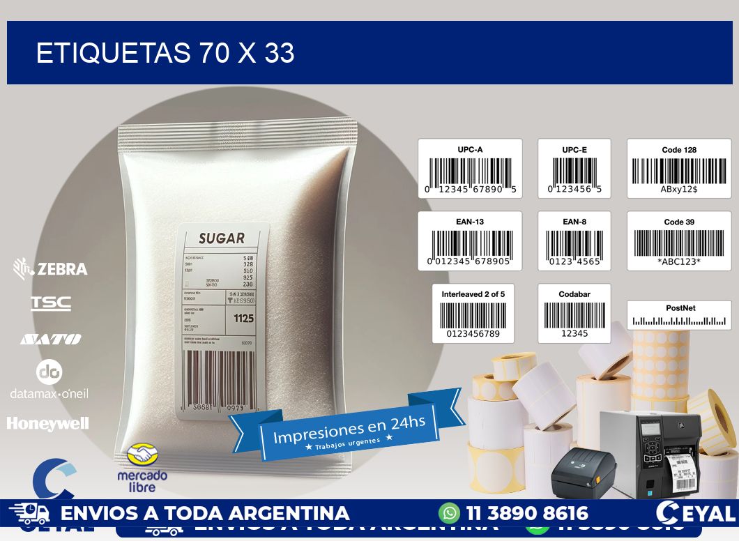 ETIQUETAS 70 x 33
