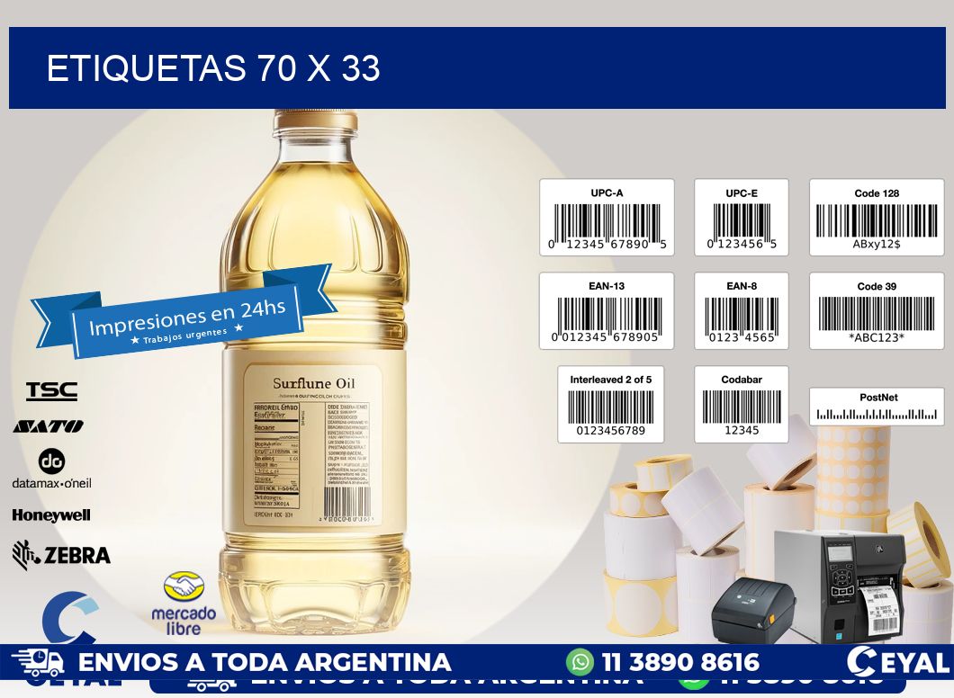 ETIQUETAS 70 x 33