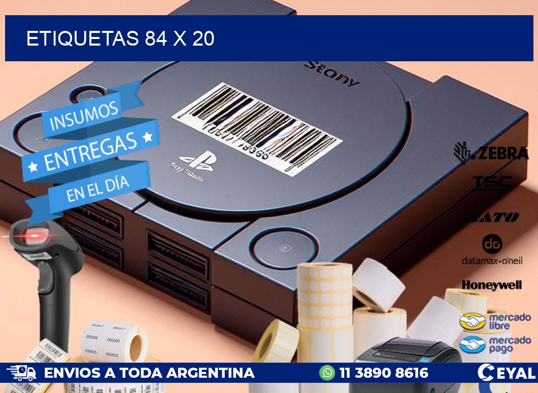 ETIQUETAS 84 x 20