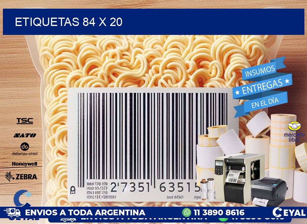 ETIQUETAS 84 x 20