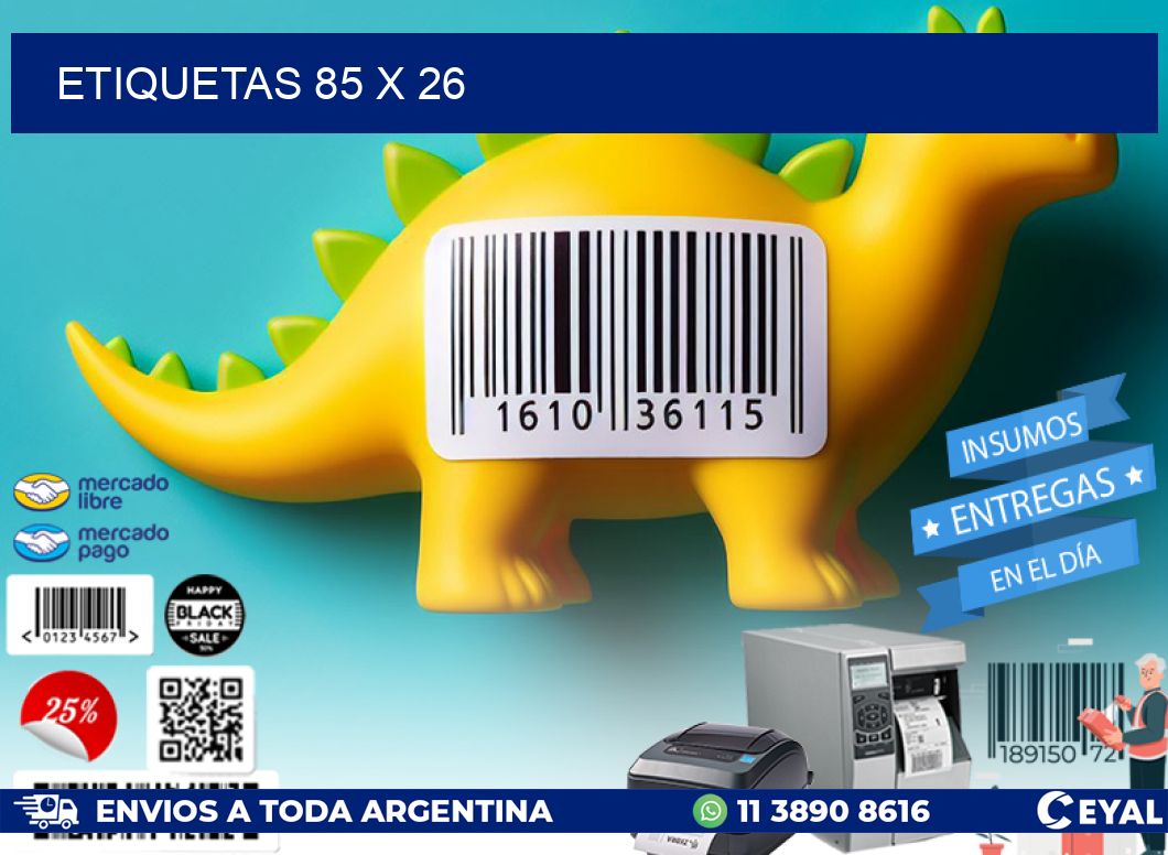 ETIQUETAS 85 x 26