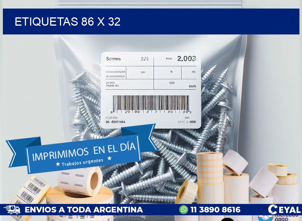 ETIQUETAS 86 x 32