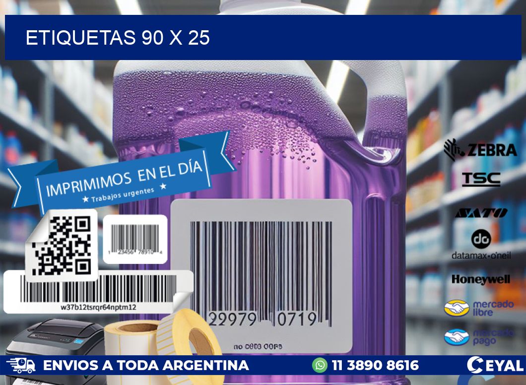 ETIQUETAS 90 x 25