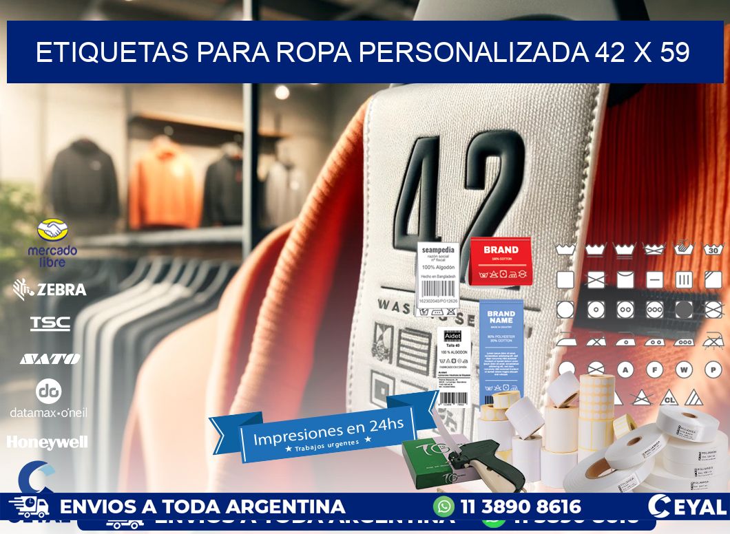 ETIQUETAS PARA ROPA PERSONALIZADA 42 x 59