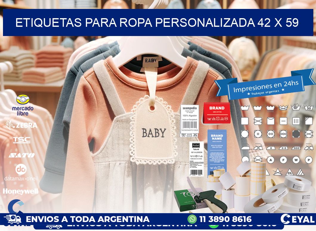 ETIQUETAS PARA ROPA PERSONALIZADA 42 x 59