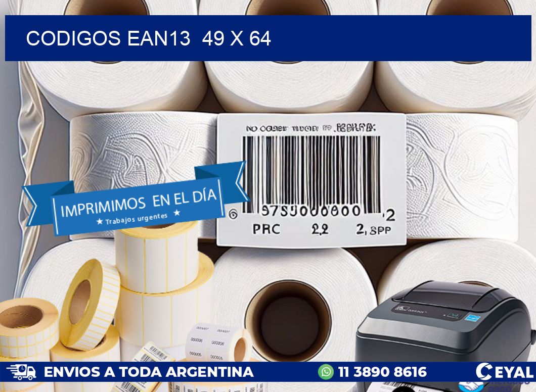 CODIGOS EAN13  49 x 64