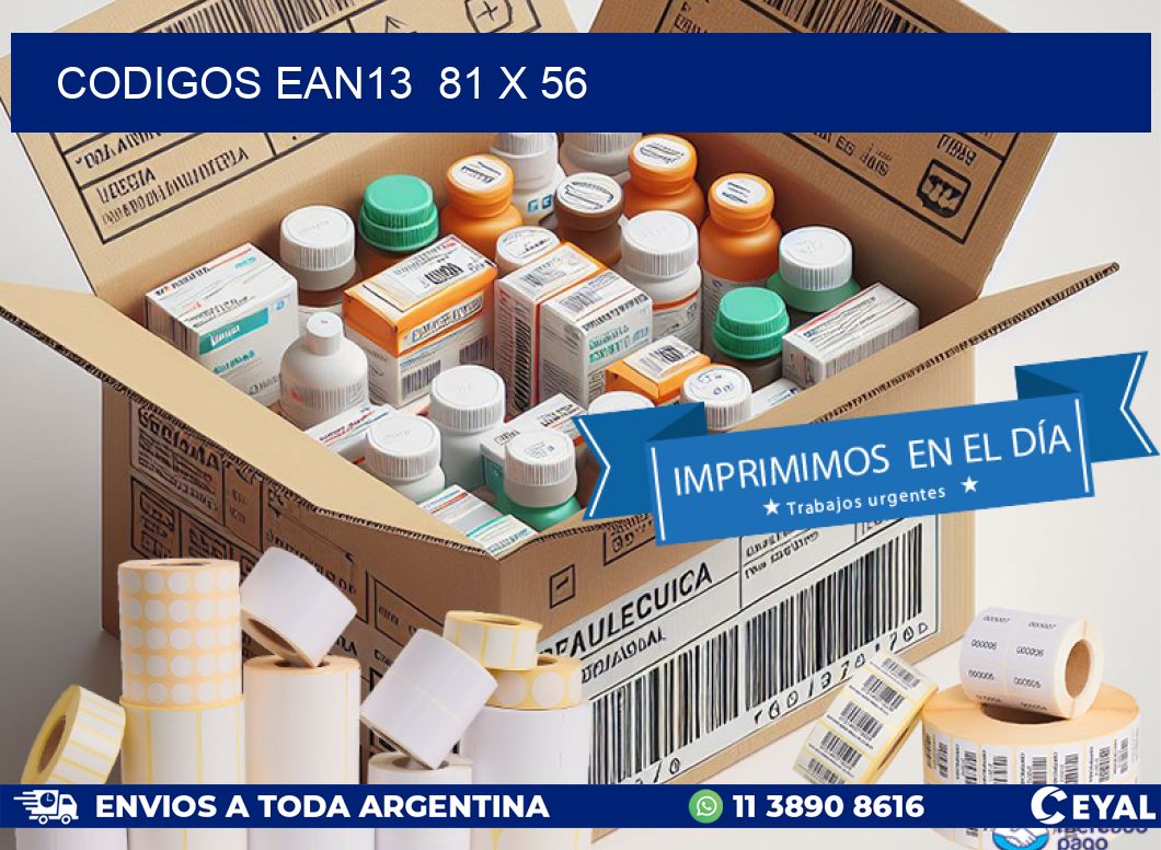 CODIGOS EAN13  81 x 56