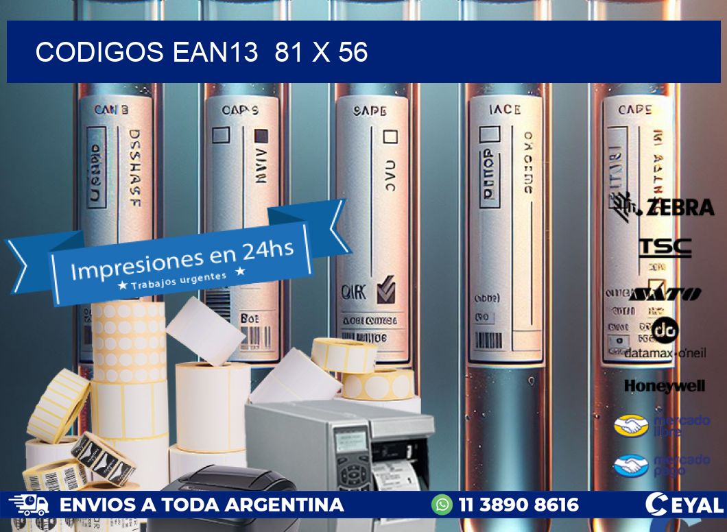 CODIGOS EAN13  81 x 56