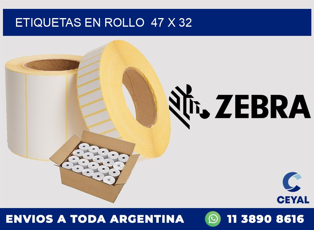 ETIQUETAS EN ROLLO  47 x 32