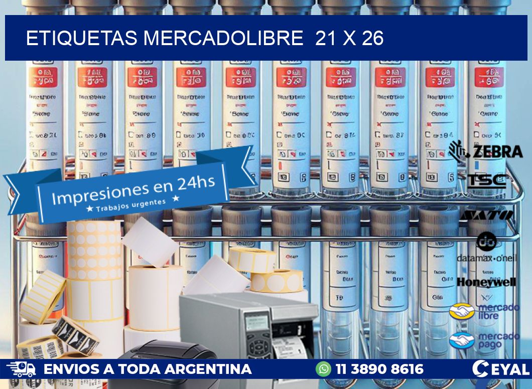 ETIQUETAS MERCADOLIBRE  21 x 26