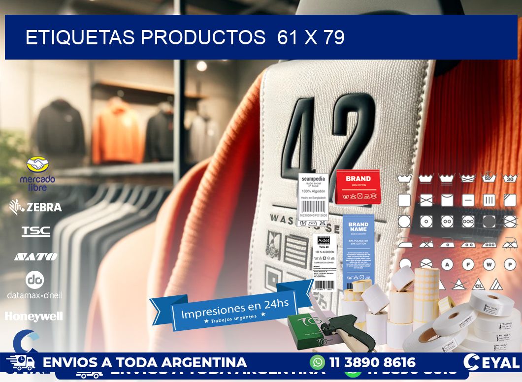 ETIQUETAS PRODUCTOS  61 x 79