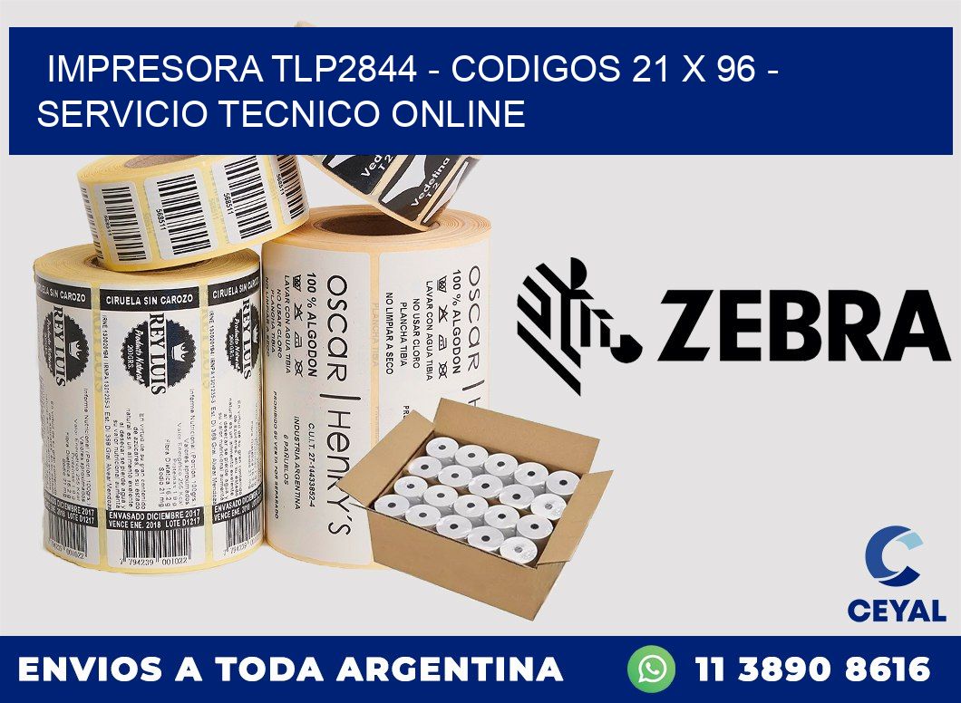 IMPRESORA TLP2844 - CODIGOS 21 x 96 - SERVICIO TECNICO ONLINE