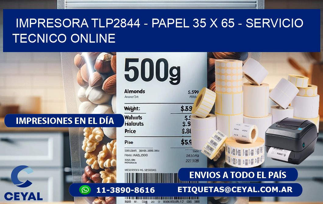 IMPRESORA TLP2844 - PAPEL 35 x 65 - SERVICIO TECNICO ONLINE