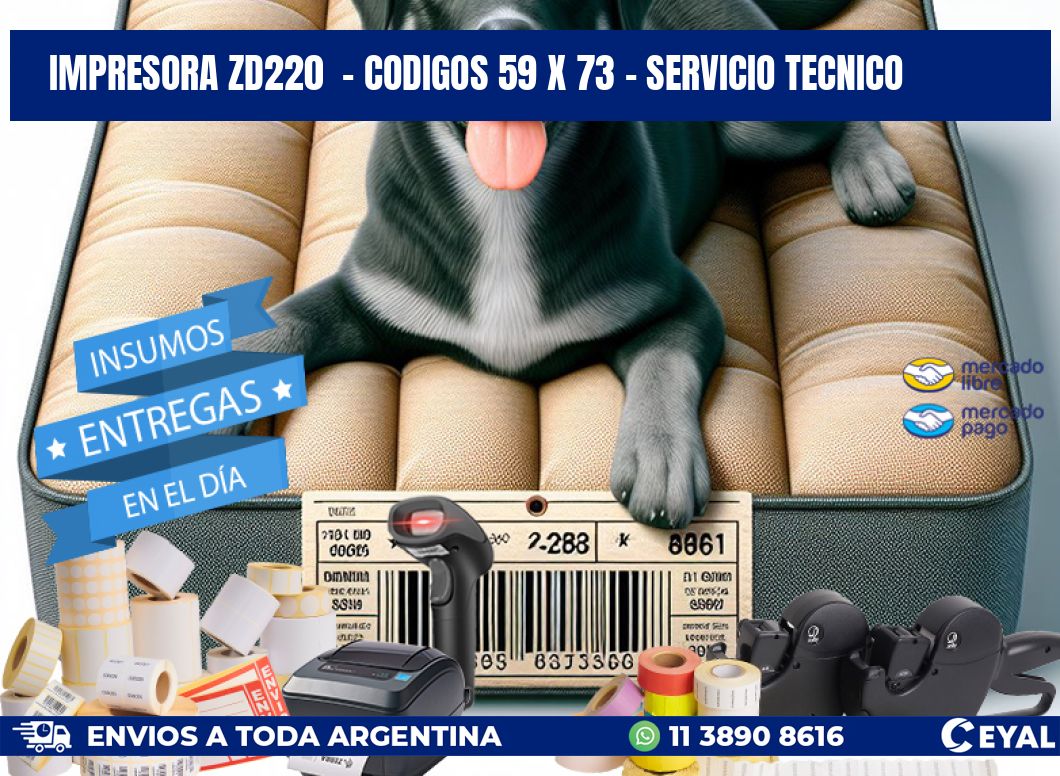 IMPRESORA ZD220  - CODIGOS 59 x 73 - SERVICIO TECNICO