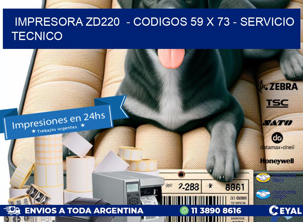 IMPRESORA ZD220  – CODIGOS 59 x 73 – SERVICIO TECNICO