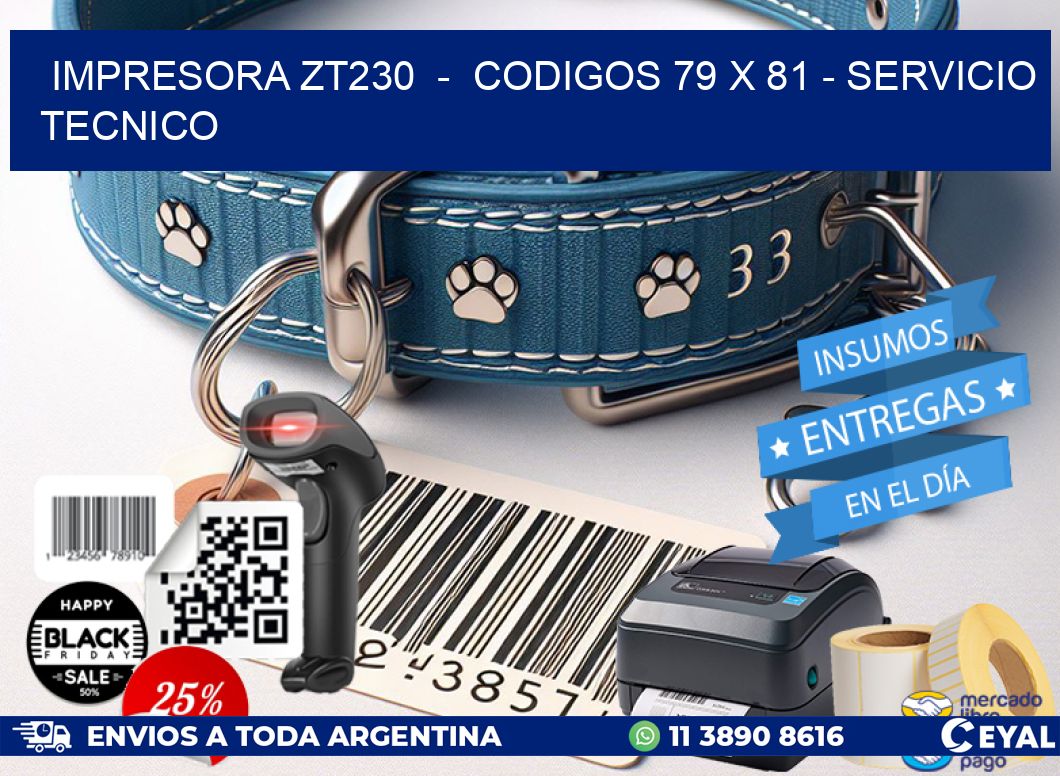 IMPRESORA ZT230  -  CODIGOS 79 x 81 - SERVICIO TECNICO