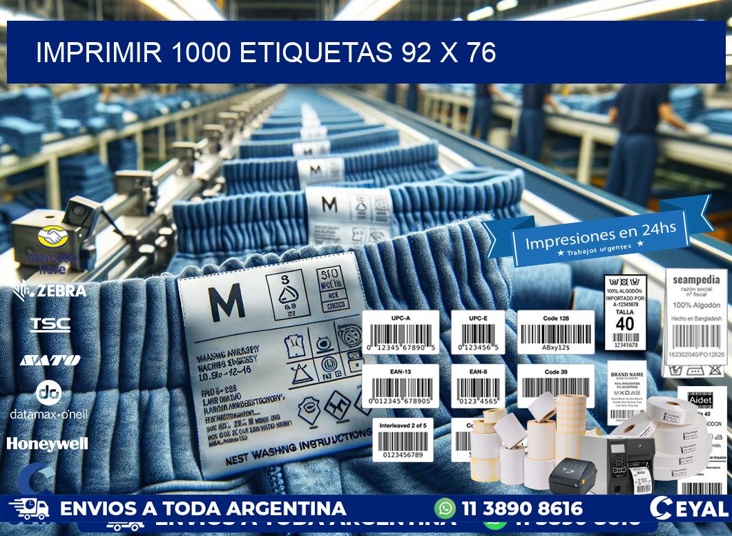 IMPRIMIR 1000 ETIQUETAS 92 x 76