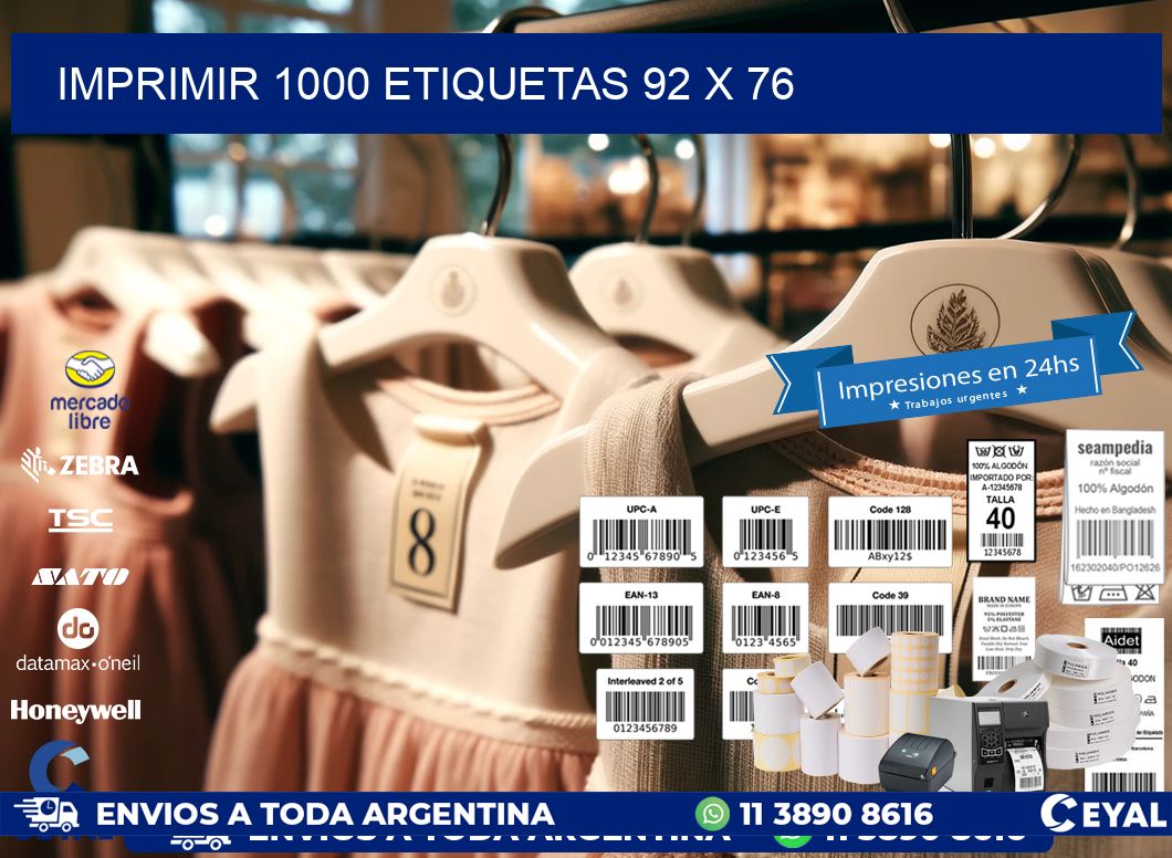 IMPRIMIR 1000 ETIQUETAS 92 x 76