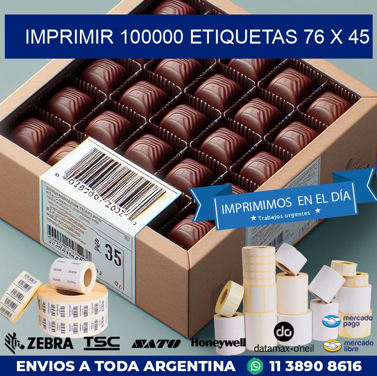 IMPRIMIR 100000 ETIQUETAS 76 x 45