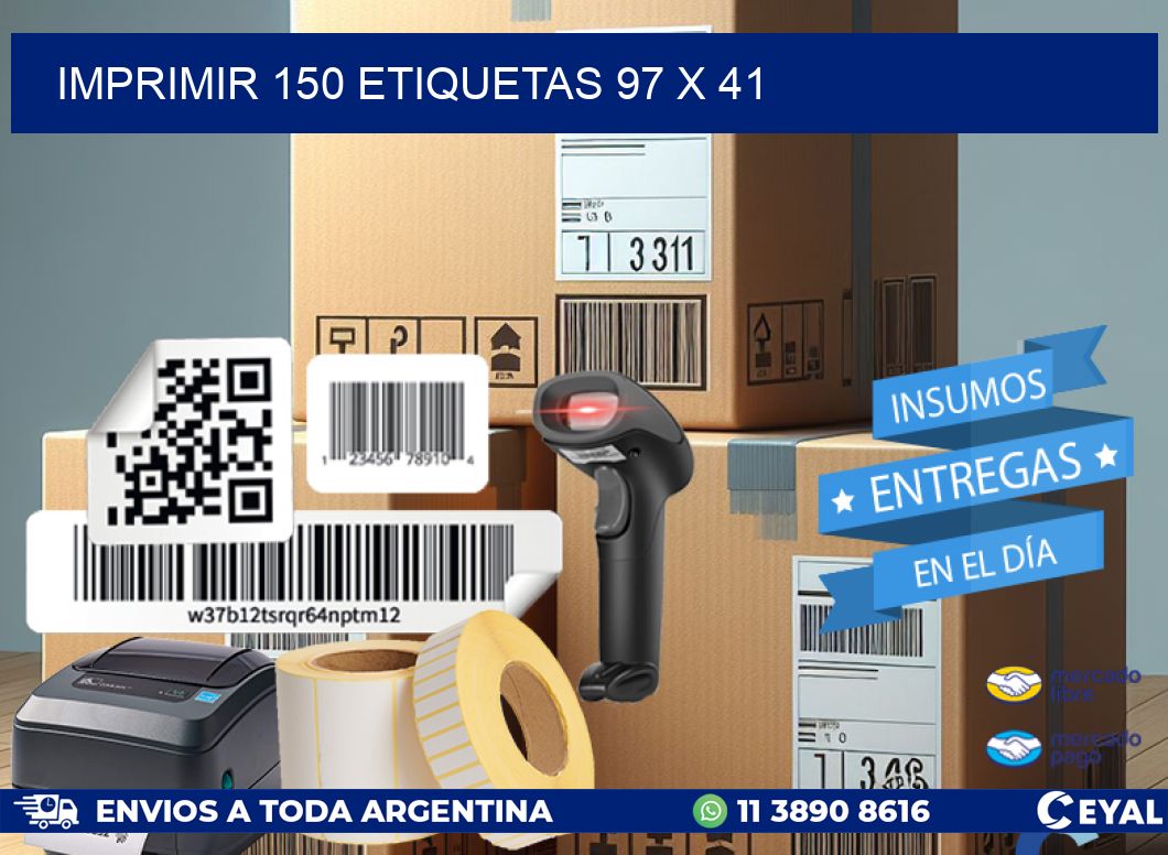 IMPRIMIR 150 ETIQUETAS 97 x 41