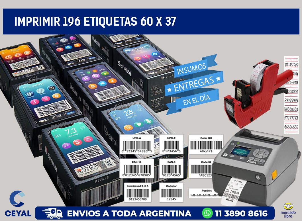 IMPRIMIR 196 ETIQUETAS 60 x 37