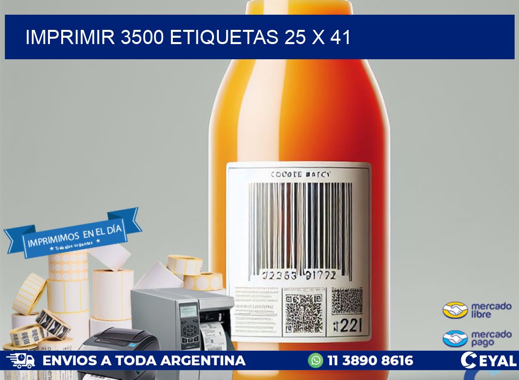 IMPRIMIR 3500 ETIQUETAS 25 x 41