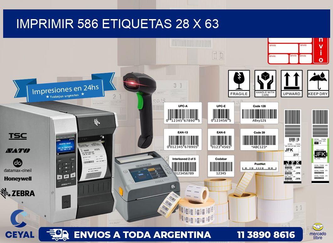 IMPRIMIR 586 ETIQUETAS 28 x 63