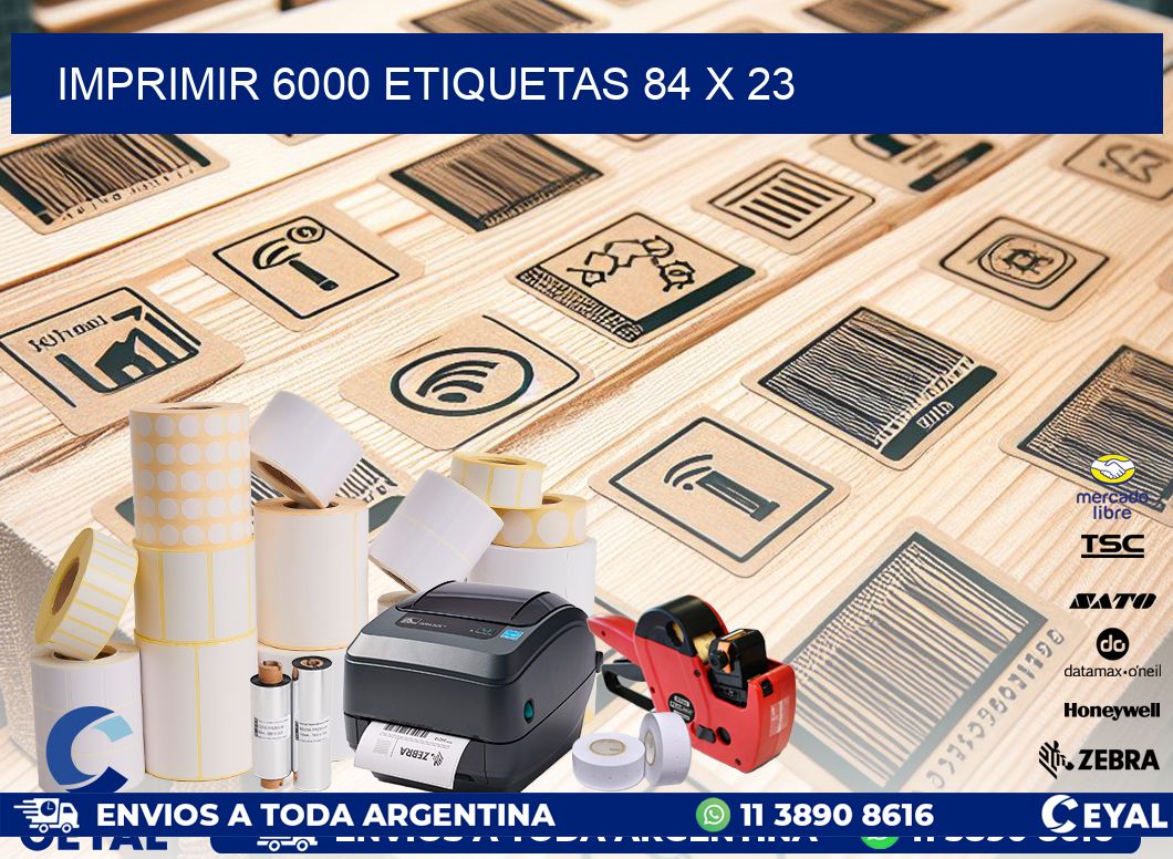 IMPRIMIR 6000 ETIQUETAS 84 x 23