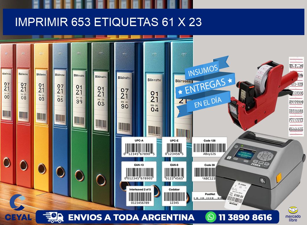 IMPRIMIR 653 ETIQUETAS 61 x 23