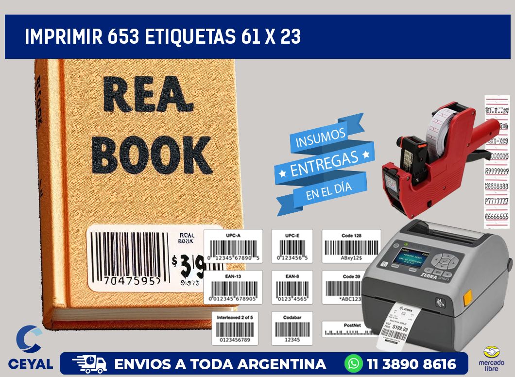 IMPRIMIR 653 ETIQUETAS 61 x 23