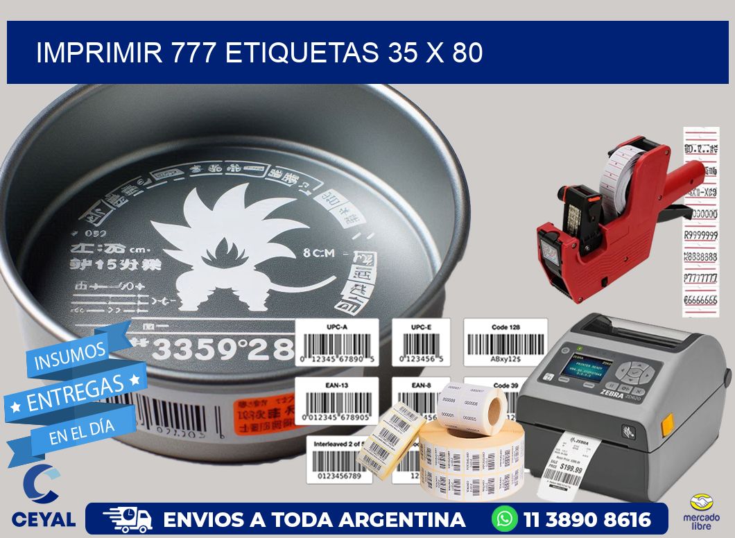 IMPRIMIR 777 ETIQUETAS 35 x 80
